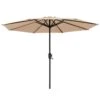 11 Ft. Steel Crank Lift Patio Umbrella In Beige