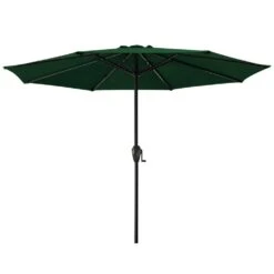 11 Ft. Steel Crank Lift Patio Umbrella In Green