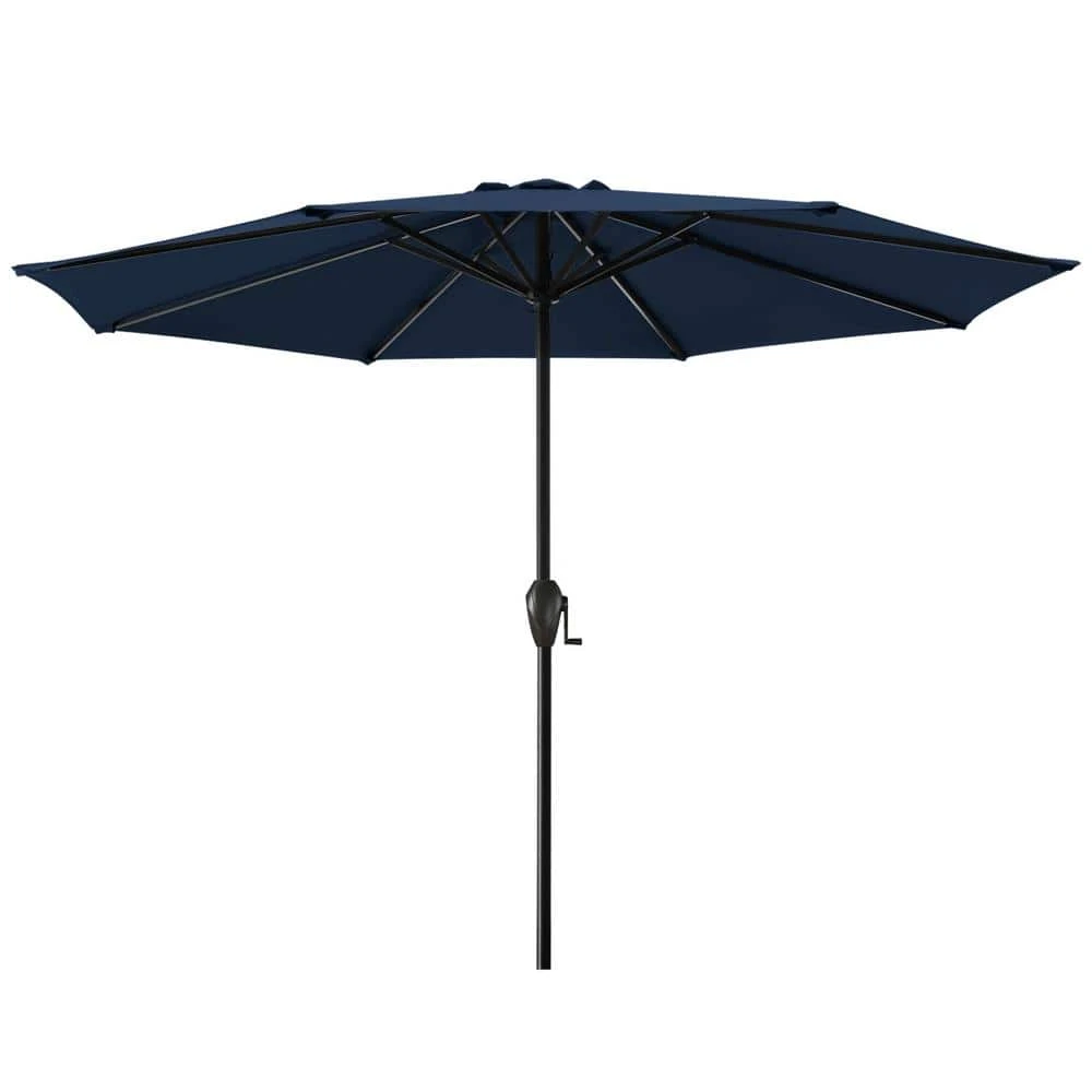 11 Ft. Steel Crank Lift Patio Umbrella In Navy 1 11 Ft. Steel Crank Lift Patio Umbrella In Navy