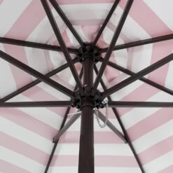 11 Ft. Steel Crank Lift Patio Umbrella In Red And White Stripes -Jearey market umbrellas 11zzs rws 1d 1000