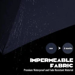 9FT Two Layer Wind Vent Patio Market Umbrella With Push Button And Tilt Crank Lifting In Navy -Jearey market umbrellas 2ly 9ft ny 4f 1000