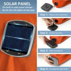 6.5 Ft. X 10 Ft. Steel Lighted Market Tilt Solar Umbrella With Crank In Orange -Jearey market umbrellas 6 5 10dz zzs or 77 1000