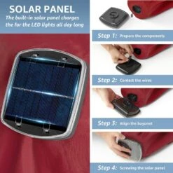 6.5 Ft. X 10 Ft. Steel Lighted Market Tilt Solar Umbrella With Crank In Red 11 6.5 Ft. X 10 Ft. Steel Lighted Market Tilt Solar Umbrella With Crank In Red -Jearey market umbrellas 6 5 10dz zzs rd 77 1000