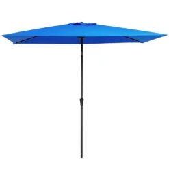 6.5 Ft. X 10 Ft. Steel Market Tilt Patio Umbrella In Blue -Jearey market umbrellas 6 5jxs bu c3 1000