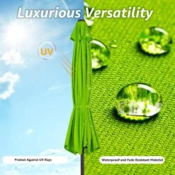 7.5 Ft. X 7.5 Ft. Square Market Outdoor Patio Umbrella In Apple Green -Jearey market umbrellas 7 5fxzzs ag 1d 1000