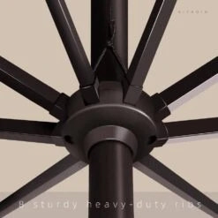 7.5 Ft. X 7.5 Ft. Square Market Outdoor Patio Umbrella In Brown -Jearey market umbrellas 7 5fxzzs brown 1d 1000