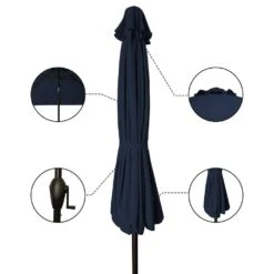 7.5 Ft. X 7.5 Ft. Square Market Outdoor Patio Umbrella In Navy -Jearey market umbrellas 7 5fxzzs navy a0 1000