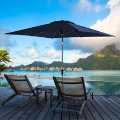 7.5 Ft. X 7.5 Ft. Square Market Outdoor Patio Umbrella In Navy -Jearey market umbrellas 7 5fxzzs navy e1 1000