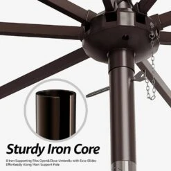 7.5 Ft. X 7.5 Ft. Square Market Outdoor Patio Umbrella In Orange -Jearey market umbrellas 7 5fxzzs orange 77 1000