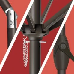 7.5 Ft. X 7.5 Ft. Square Market Outdoor Patio Umbrella In Red -Jearey market umbrellas 7 5fxzzs red 1d 1000