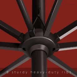 7.5 Ft. X 7.5 Ft. Square Market Outdoor Patio Umbrella In Red -Jearey market umbrellas 7 5fxzzs red 77 1000