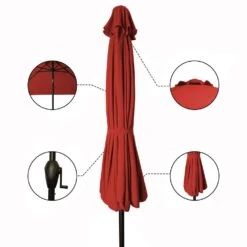 7.5 Ft. X 7.5 Ft. Square Market Outdoor Patio Umbrella In Red -Jearey market umbrellas 7 5fxzzs red d4 1000
