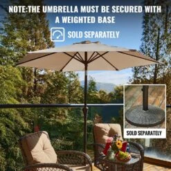 7.5 Ft. Steel Market With Push Botton Tilt And Crank Lift (6-Rips) In Navy -Jearey market umbrellas 7 5zzs navy 31 1000