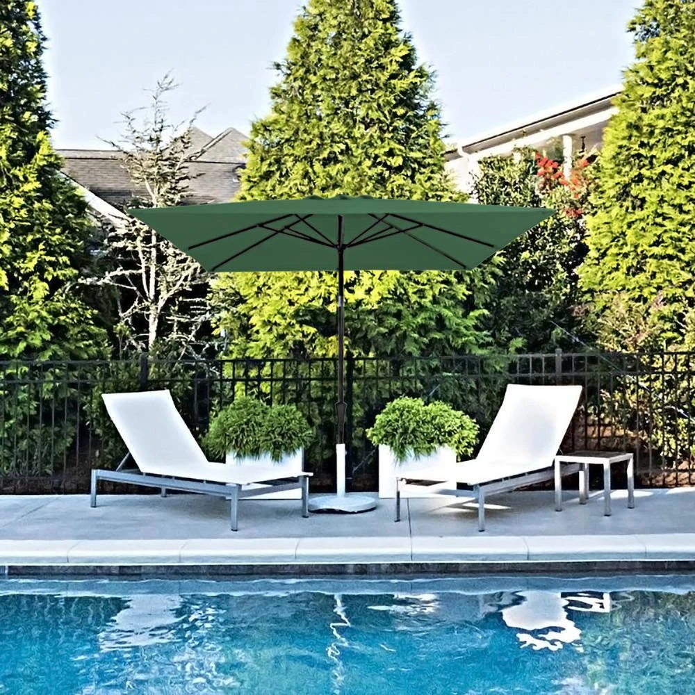 8.5 Ft. X 8.5 Ft. Steel Anti-UV Polyester Fabric Market Tilt Patio Umbrella In Green 3 8.5 Ft. X 8.5 Ft. Steel Anti-UV Polyester Fabric Market Tilt Patio Umbrella In Green - Image 3