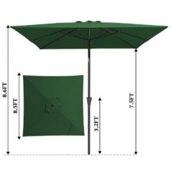 8.5 Ft. X 8.5 Ft. Steel Anti-UV Polyester Fabric Market Tilt Patio Umbrella In Green 15 8.5 Ft. X 8.5 Ft. Steel Anti-UV Polyester Fabric Market Tilt Patio Umbrella In Green -Jearey market umbrellas 8 5fxs green 77 1000