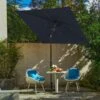 8.5 Ft. X 8.5 Ft. Steel Anti-UV Polyester Fabric Market Tilt Patio Umbrella In Navy
