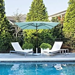 8.5 Ft. X 8.5 Ft. Steel Anti-UV Polyester Fabric Market Tilt Patio Umbrella In Peacock Blue 11 8.5 Ft. X 8.5 Ft. Steel Anti-UV Polyester Fabric Market Tilt Patio Umbrella In Peacock Blue -Jearey market umbrellas 8 5fxs pblue 40 1000