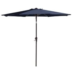 9FT Navy Steel Pole Market Umbrella Crank And Tilt Outdoor Patio Umbrella 12 9FT Navy Steel Pole Market Umbrella Crank And Tilt Outdoor Patio Umbrella -Jearey market umbrellas 9ft navy c3 1000