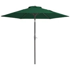 7.5ft Steel Outdoor Patio Market Umbrella With Tilt Crank In Green -Jearey market umbrellas cx7 5ft green 40 1000