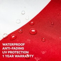 7.5ft Steel Outdoor Patio Market Umbrella With Tilt Crank In Red And White Stripes -Jearey market umbrellas cx7 5ft rdtw 4f 1000