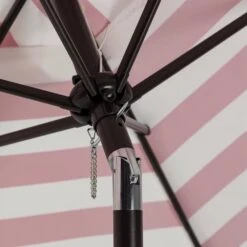 7.5ft Steel Outdoor Patio Market Umbrella With Tilt Crank In Red And White Stripes -Jearey market umbrellas cx7 5ft rdtw 77 1000