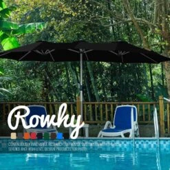 181 In. X 102 In. Dodecagon Double-Sided Market Patio Umbrella In Black 13 181 In. X 102 In. Dodecagon Double-Sided Market Patio Umbrella In Black -Jearey market umbrellas stzzs black 31 1000