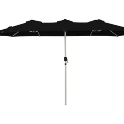 181 In. X 102 In. Dodecagon Double-Sided Market Patio Umbrella In Black