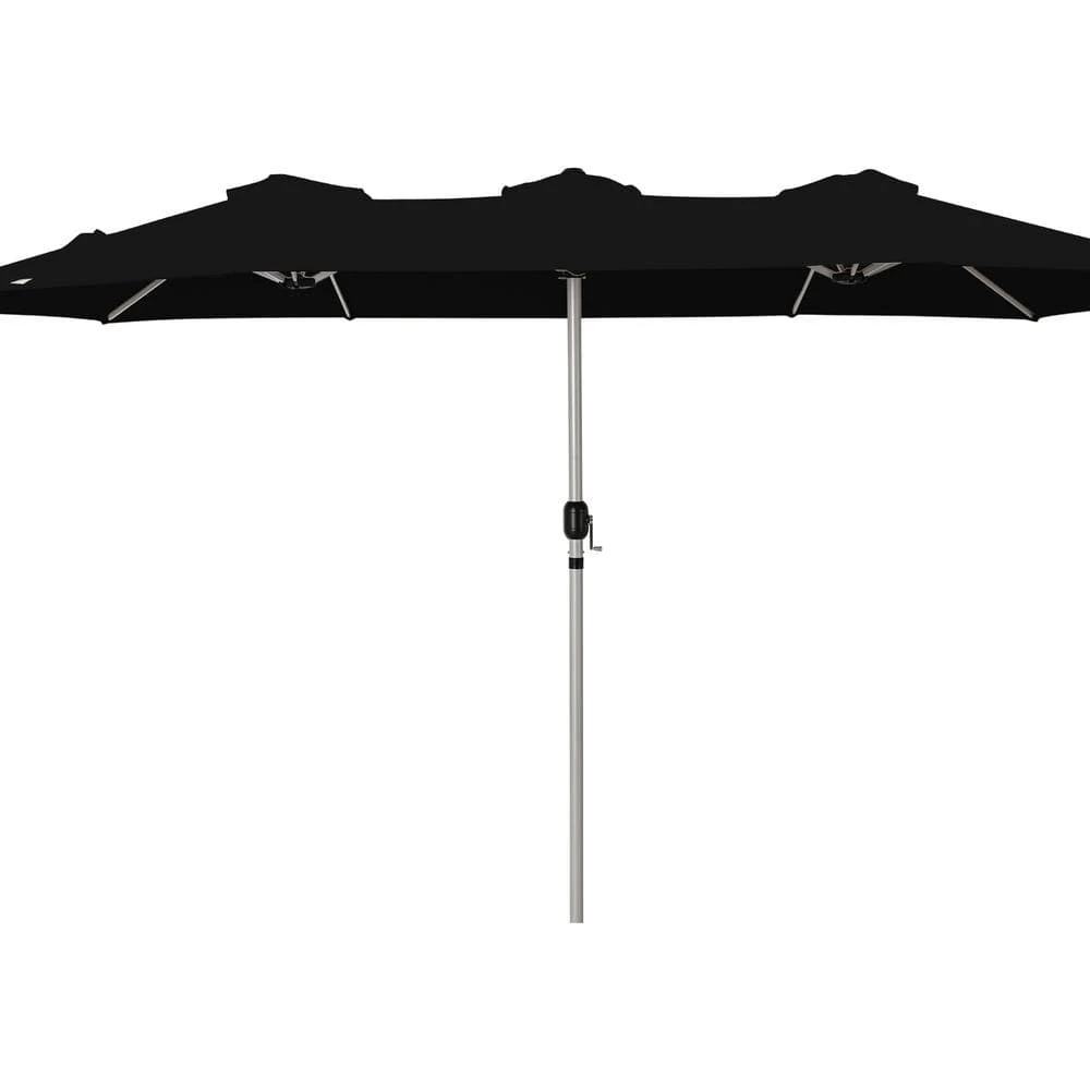 181 In. X 102 In. Dodecagon Double-Sided Market Patio Umbrella In Black 1 181 In. X 102 In. Dodecagon Double-Sided Market Patio Umbrella In Black