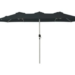 181 In. X 102 In. Dodecagon Double-Sided Market Patio Umbrella In Gray