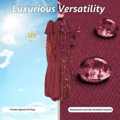 181 In. X 102 In. Dodecagon Double-Sided Patio Market Umbrella In Red -Jearey market umbrellas stzzs red 66 1000