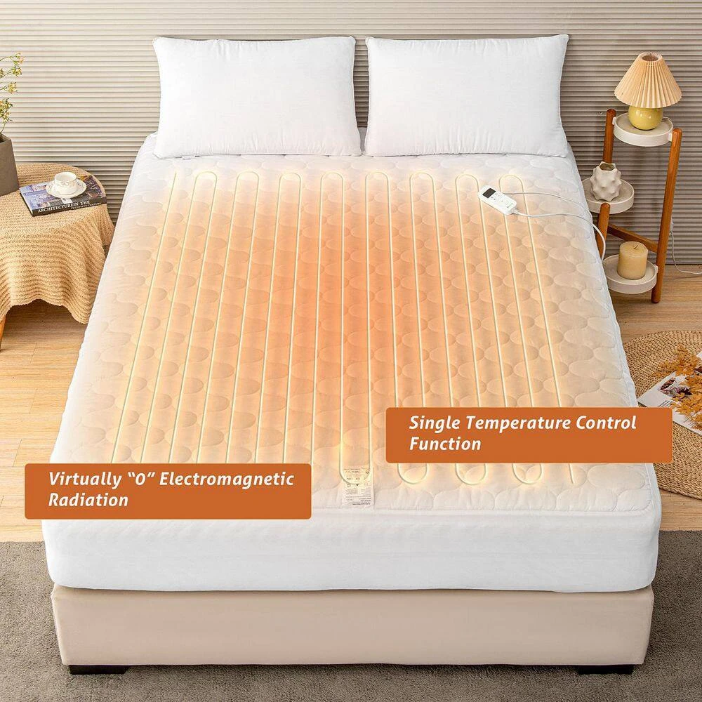 Califonia King Heated Electric Mattress Pad Polyester Mattress Pad With Dual Controller 4 Califonia King Heated Electric Mattress Pad Polyester Mattress Pad With Dual Controller - Image 4