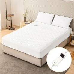 Twin Heated Electric Mattress Pad Polyester Mattress Pad