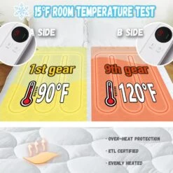 Queen Electric Heated Pad -Jearey mattress pads ty jrcl q c3 1000