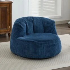 Modern Corduroy Polyester Medium Memory Foam Navy Backrest Style Bean Bag 14 Modern Corduroy Polyester Medium Memory Foam Navy Backrest Style Bean Bag -Jearey navy jearey bean bag chairs e11 02xxy pk 44 1000