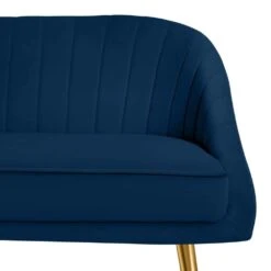 Modern 48 In. Golden Base Velvet Tufted 2-Seats Navy Loveseat Sofa For Living Room Furniture Sets 13 Modern 48 In. Golden Base Velvet Tufted 2-Seats Navy Loveseat Sofa For Living Room Furniture Sets -Jearey navy jearey loveseats e15sry hd ny 1f 1000