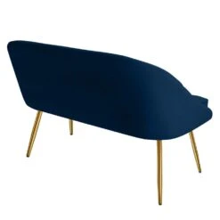 Modern 48 In. Golden Base Velvet Tufted 2-Seats Navy Loveseat Sofa For Living Room Furniture Sets 14 Modern 48 In. Golden Base Velvet Tufted 2-Seats Navy Loveseat Sofa For Living Room Furniture Sets -Jearey navy jearey loveseats e15sry hd ny 44 1000