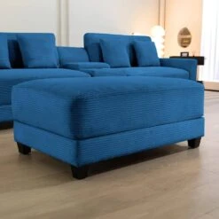 Navy Corduroy Ottoman For Sectional Sofa -Jearey navy jearey ottomans dxrjd navy 31 1000