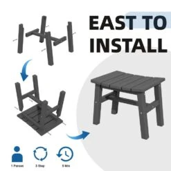 HDPE Gray Plastic Outdoor Ottoman (1-Pack) 9 HDPE Gray Plastic Outdoor Ottoman (1-Pack) -Jearey outdoor ottomans peotm hd gy 4f 1000