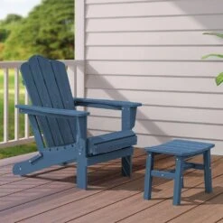 HDPE Navy Plastic Outdoor Ottoman (1-Pack) 13 HDPE Navy Plastic Outdoor Ottoman (1-Pack) -Jearey outdoor ottomans peotm hd ny 76 1000