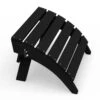 HDPE Folding Plastic Outdoor Ottoman For Adirondack In Black