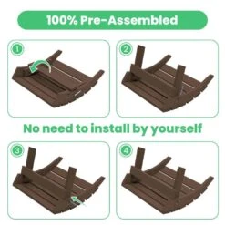 HDPE Folding Plastic Outdoor Ottoman For Adirondack In Brown -Jearey outdoor ottomans pezdotm br 76 1000