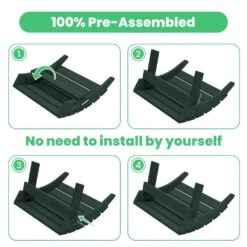 HDPE Folding Plastic Outdoor Ottoman For Adirondack In Dark Green -Jearey outdoor ottomans pezdotm dg 76 1000