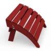 HDPE Folding Plastic Outdoor Ottoman For Adirondack In Burgandy