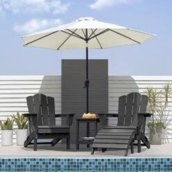 HDPE Folding Plastic Outdoor Ottoman For Adirondack In Gray 15 HDPE Folding Plastic Outdoor Ottoman For Adirondack In Gray -Jearey outdoor ottomans pezdotm gy 31 1000