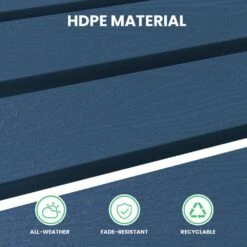 HDPE Folding Plastic Outdoor Ottoman For Adirondack In Navy -Jearey outdoor ottomans pezdotm ny fa 1000