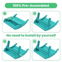 HDPE Folding Plastic Outdoor Ottoman For Adirondack In Peacock Blue -Jearey outdoor ottomans pezdotm pb 76 1000