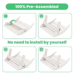 HDPE Folding Plastic Outdoor Ottoman For Adirondack In White -Jearey outdoor ottomans pezdotm wt 76 1000