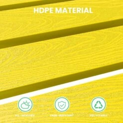 HDPE Folding Plastic Outdoor Ottoman For Adirondack In Yellow 13 HDPE Folding Plastic Outdoor Ottoman For Adirondack In Yellow -Jearey outdoor ottomans pezdotm ye fa 1000