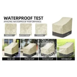 36 In. D X 34 In. W X 32 In. H Waterproof Outdoor Adirondack Patio Chair Cover 13 36 In. D X 34 In. W X 32 In. H Waterproof Outdoor Adirondack Patio Chair Cover -Jearey patio chair covers yzz beige 66 1000