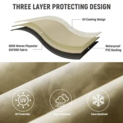 36 In. D X 34 In. W X 32 In. H Waterproof Outdoor Adirondack Patio Chair Cover 14 36 In. D X 34 In. W X 32 In. H Waterproof Outdoor Adirondack Patio Chair Cover -Jearey patio chair covers yzz beige 77 1000